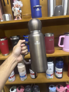 Termo 1L tapa/mate de acero - comprar online