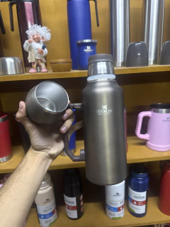 Termo 1L tapa/mate de acero