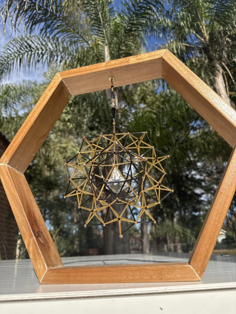 Mandala Armonico Solar - Oro / Negro + Soporte - comprar online