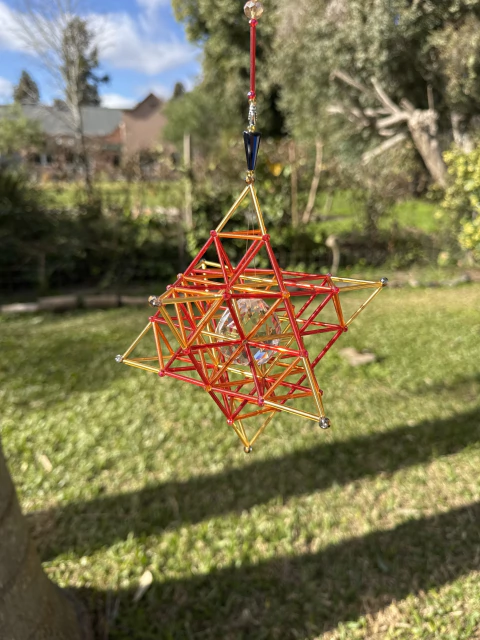 Merkabah Cristico - Abundancia - Rojo Naranja Oro - comprar online