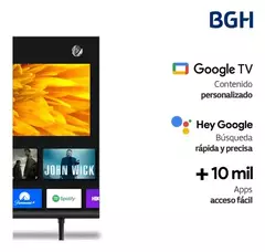 Smart TV de 50" BGH Google Tv B5023US6G con pantalla LED 4K - LiberadosYa