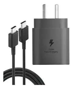 Cargador Samsung 25w Power Adapter USB-C + Cable Usb C a C (Original)