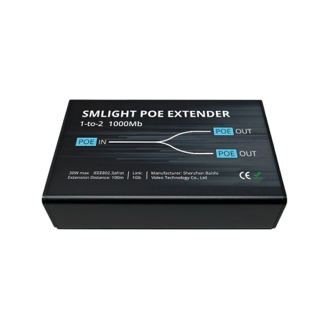 SMLIGHT Extensor PoE 1 a 2 Puertos 1000 Mbps
