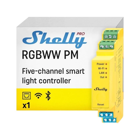 Shelly Pro RGBWW PM - Relé - WIFI & Ethernet - Control Profesional para Domótica - comprar online