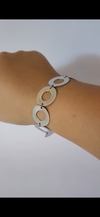 Pulseira Feminina de Círculos em Aço Inox