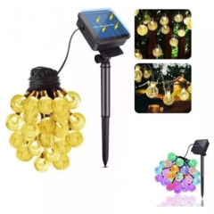 Guirnalda LED Solar - 30 Luces Decorativas Amarillas/Cálidas para Interior y Exterior + Tira de Luces de Regalo - comprar online