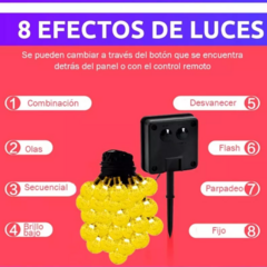 Guirnalda LED Solar - 30 Luces Decorativas Amarillas/Cálidas para Interior y Exterior + Tira de Luces de Regalo en internet