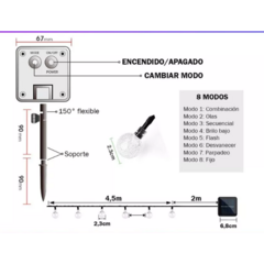 Guirnalda LED Solar - 30 Luces Decorativas Amarillas/Cálidas para Interior y Exterior + Tira de Luces de Regalo - EnLineaStore