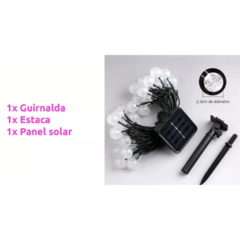 Guirnalda LED Solar - 30 Luces Decorativas Amarillas/Cálidas para Interior y Exterior + Tira de Luces de Regalo - tienda online