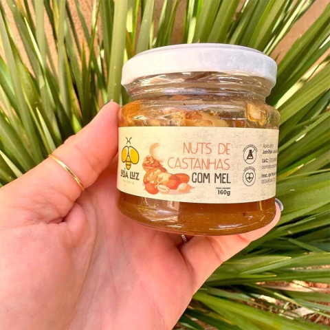 Mel com Nuts de Castanhas Apiário Seja Luz - comprar online