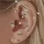 Piercing argolinha com micro zircônias coloridas (azul/rosa/verde). - comprar online