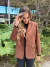 Blazer Estruturado Suede na internet