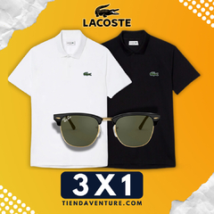 COMBO 2 CHOMBAS LACOSTE + LENTES RAY-BAN | CALIDAD PREMIUM™