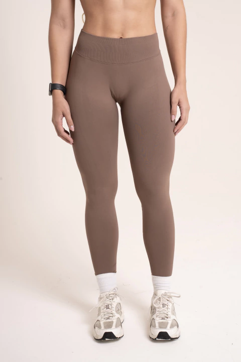 Calça Legging Fitness Seamless Cappuccino - comprar online