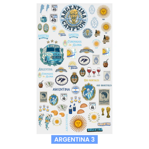 Lamina de DTF Textil (Modelo Argentina 3)