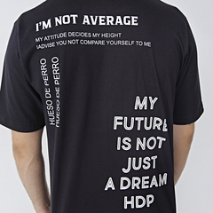 Remera Over i´m not average - Hueso de perro