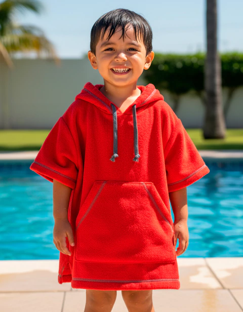 Poncho Cambiador Toalla Secado Rápido BEBES & NIÑOS con bolsillo canguro - comprar online