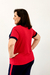 Blusa Bea Abdalla Bicolor Vermelho