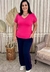 Blusa Básica Decote V Pink - comprar online