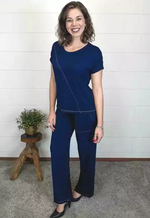 Conjunto Bea Abdalla Recortes a Fio Azul Marinho