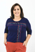 Blusa Manga 3/4 Prespontos Coloridos Marinho - comprar online