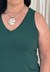 Blusa Regata Verde Decote V - comprar online