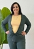Cardigan Manga Longa Ajustável Verde - Bea Abdalla