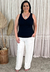 Blusa Regata Preto Decote V - loja online