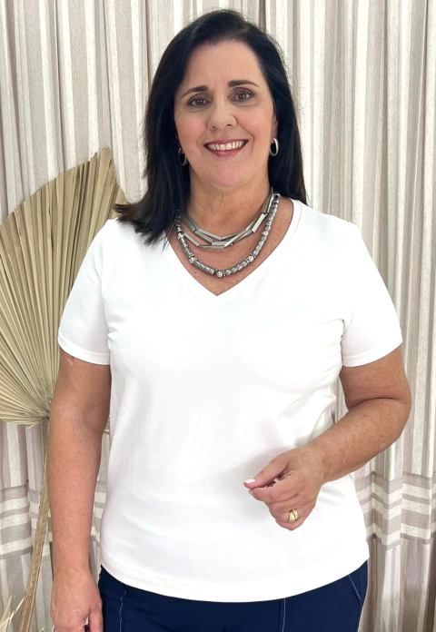 Blusa Bea Abdalla Básica Branco Off