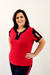 Blusa Bea Abdalla Bicolor Vermelho - comprar online