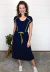 Vestido Bea Abdalla Midi Azul Marinho/Amarelo