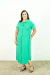 Vestido Chemisier Manga Curta Verde - comprar online