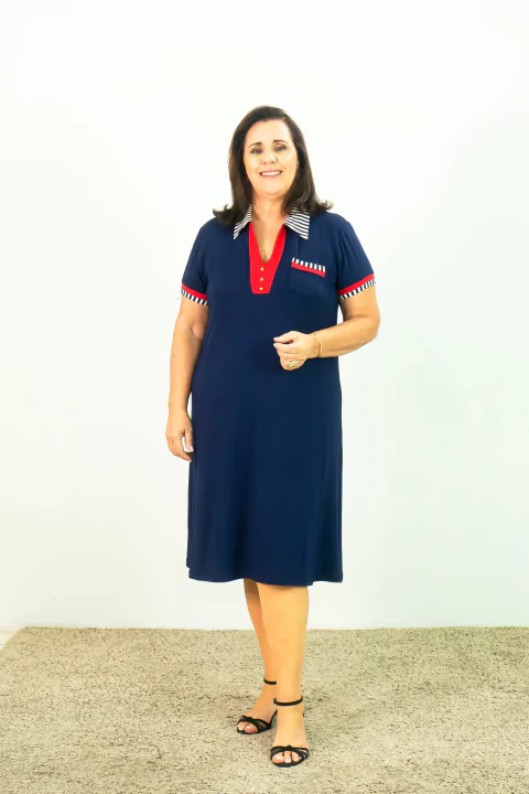 Vestido Bea Abdalla Polo Azul Marinho