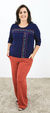 Pantalona Telha Com Vinco - Bea Abdalla