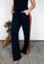Calça Bea Abdalla Pantalona Bicolor Preto - loja online