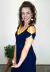Vestido Bea Abdalla Com Manga Bicolor Azul Marinho - loja online