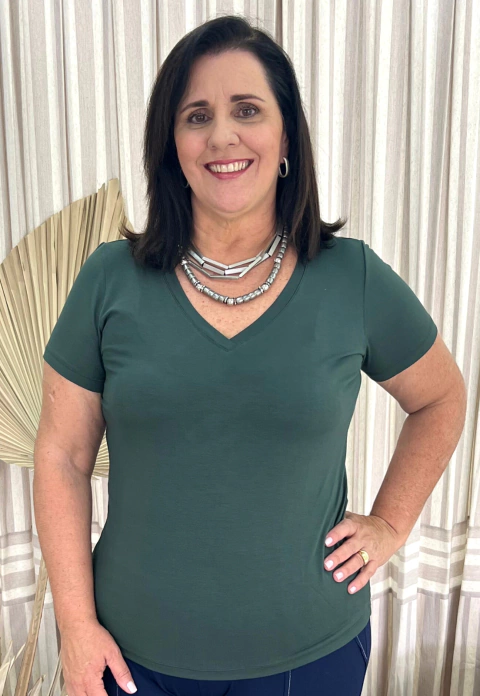 Blusa Bea Abdalla Básica Verde Military