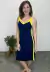 Vestido Bea Abdalla Bicolor Lille Azul Marinho/Neon - comprar online