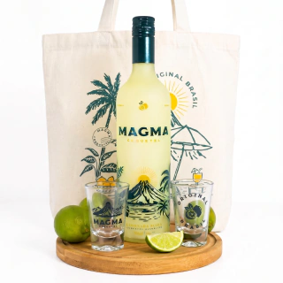 Kit Magma Coquetel Limonada Suíça 750mL + 2 Copo de Shot 60 mL + Ecobag Magma