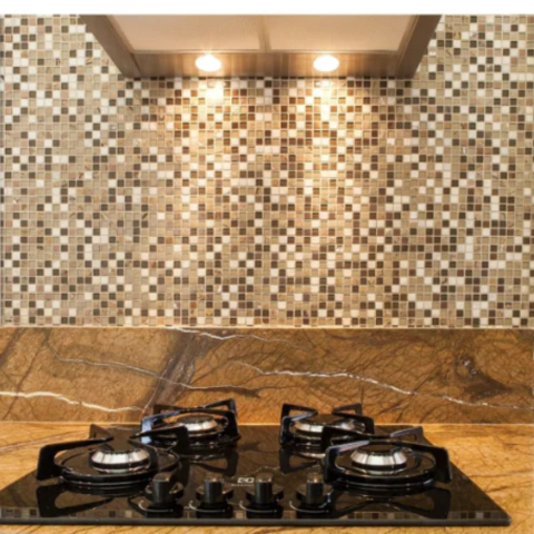 Pastilhas de Vidro Craqueladas Paris OUT placa 30x30 cm