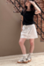SHORT PIJAMERO DE FLOR DE ALGODÓN - comprar online