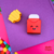 Apontador com Depósito + Borracha Lanches - Hello Guys - Presentes literários