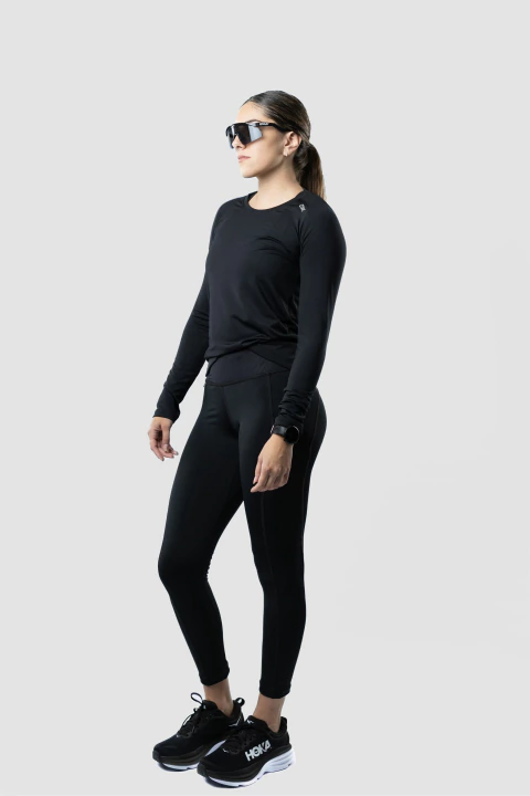 REMERA TERMICA MANGA LARGA TOTAL BLACK MUJER - comprar online