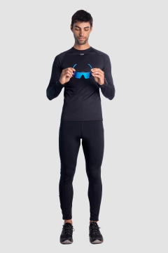 PRIMERA PIEL MANGA LARGA HOMBRE TOTAL BLACK - OXSPORTWEAR