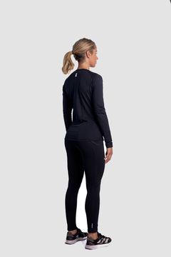 PRIMERA PIEL MANGA LARGA MUJER TOTAL BLACK - OXSPORTWEAR