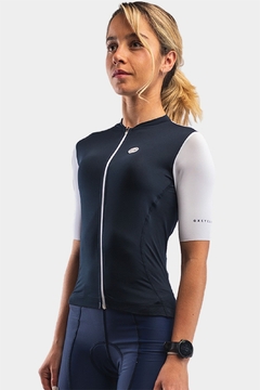 JERSEY ANDES SLIM FIT NAVY BLUE WHITE MUJER - comprar online