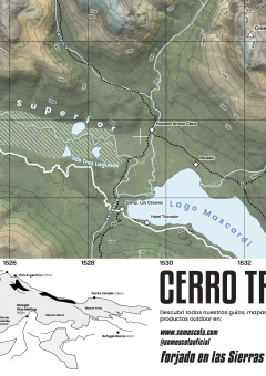 Mapa Cerro Tronador, Río Negro. - COTA