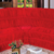 Capa de Sofá de Canto Tecido Malha Gel 01 Peça - Vermelho