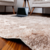 Tapete de Sala ,Quarto Felpudo Peludo Antiderrapante Macio 2,00m x 1,40m -Bege
