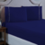 Kit jogo Lençol Casal 3 Peças Cama Box (Azul Marinho)